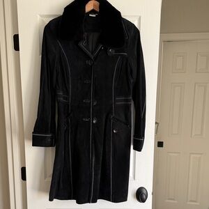 Chic Black Women's Trench Coat